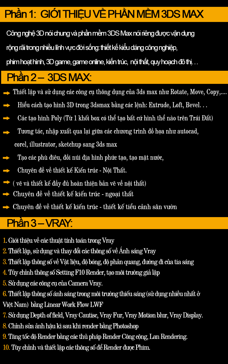 Khóa học 3Ds Max tại Diễn Châu